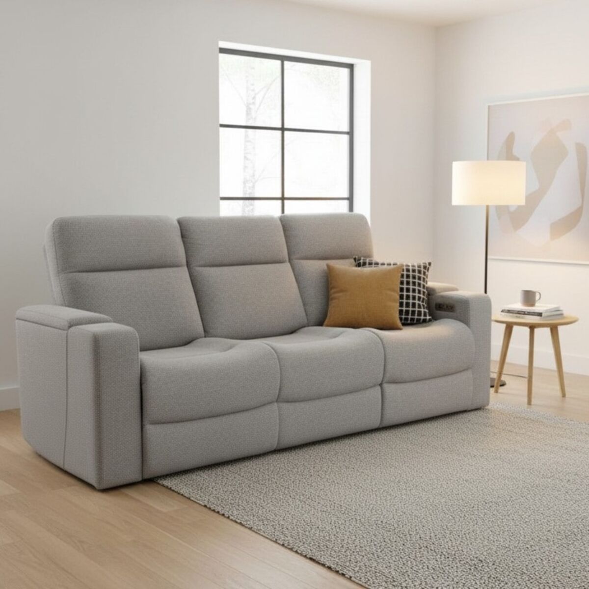 Tenstar Relax 3-istuttava sähkörecliner sohva, harmaa